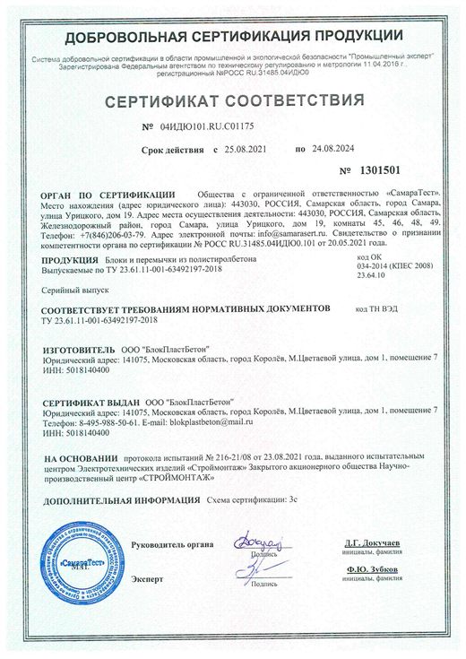 Сертификат шумоизоляции